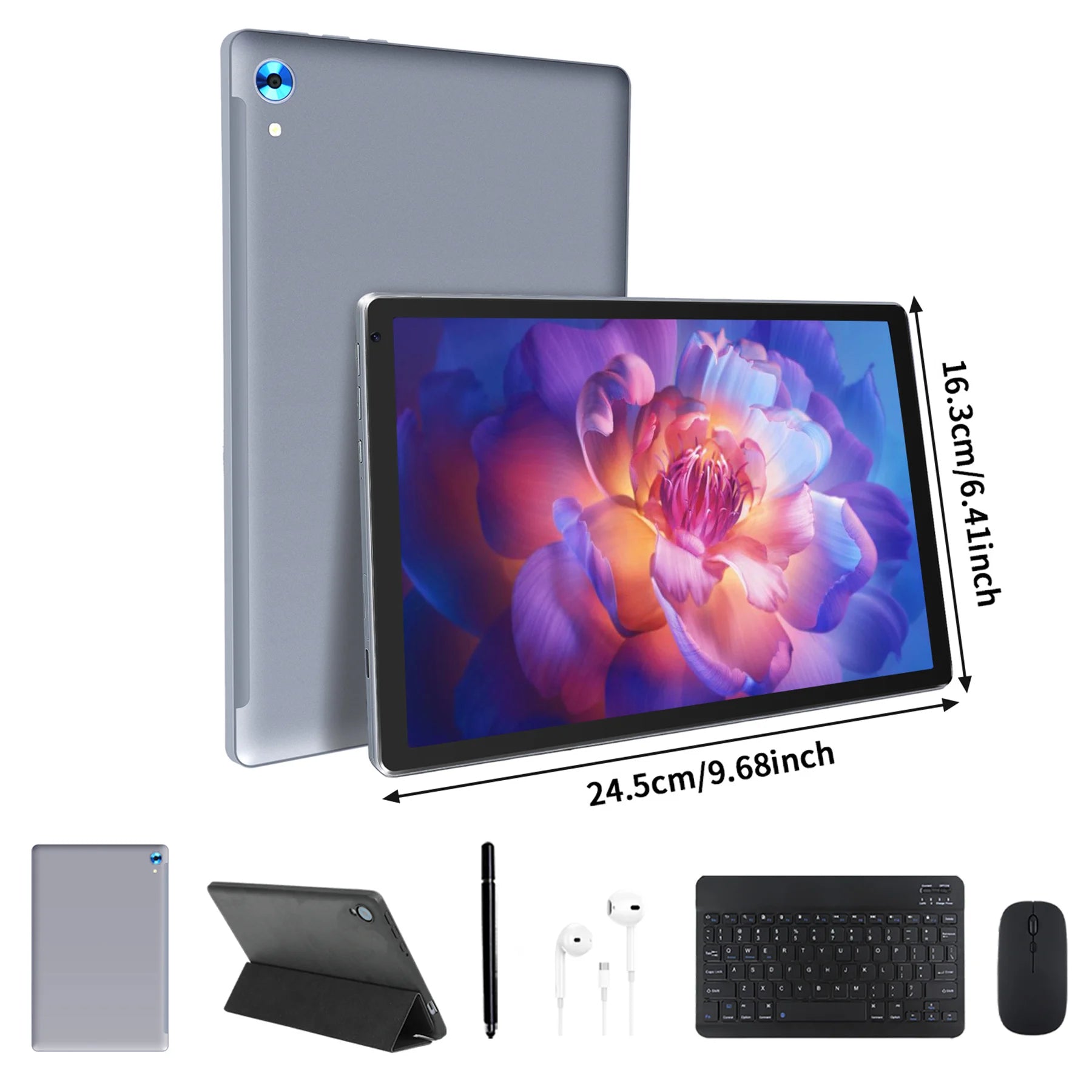 URAO C101L 10 Inch Android 15 Tablet A523 Octa Core Tablets 24GB+128GB 1 TB Expansion WiFi 6 5MP+8MP Camera Keyboard Mouse Set