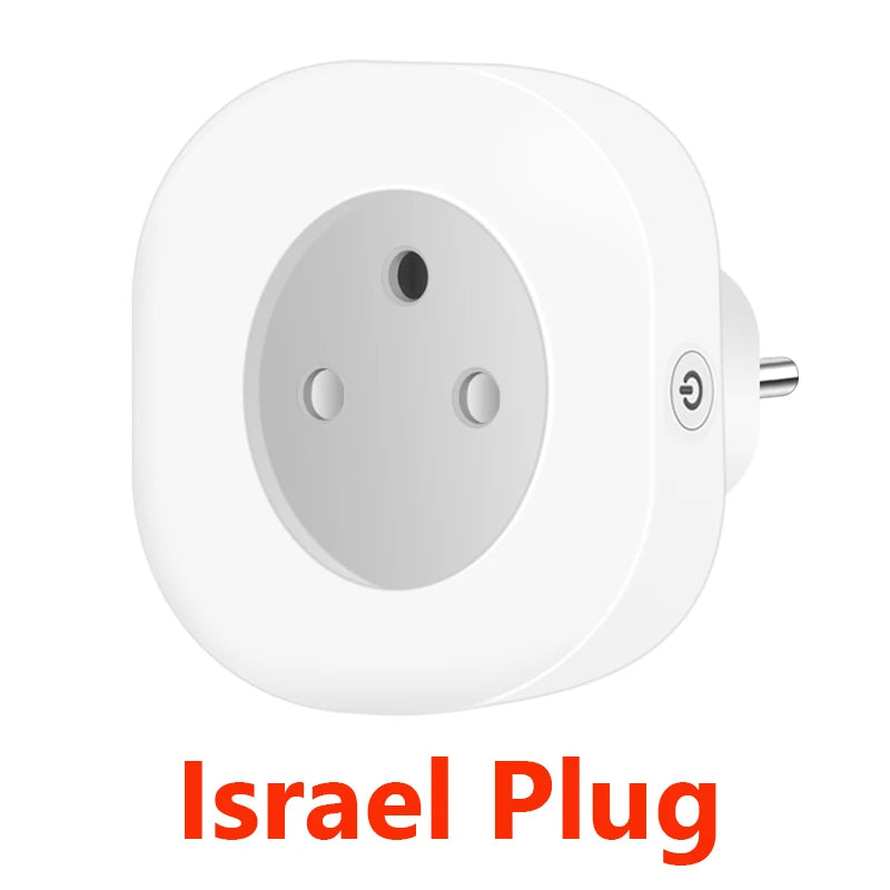 BORUIDAPLS Tuya Zigbee Smart Socket EU/FR/Israel/Brazil/Switzerland 16A With Power Monitoring Voice Control Alexa Google Home