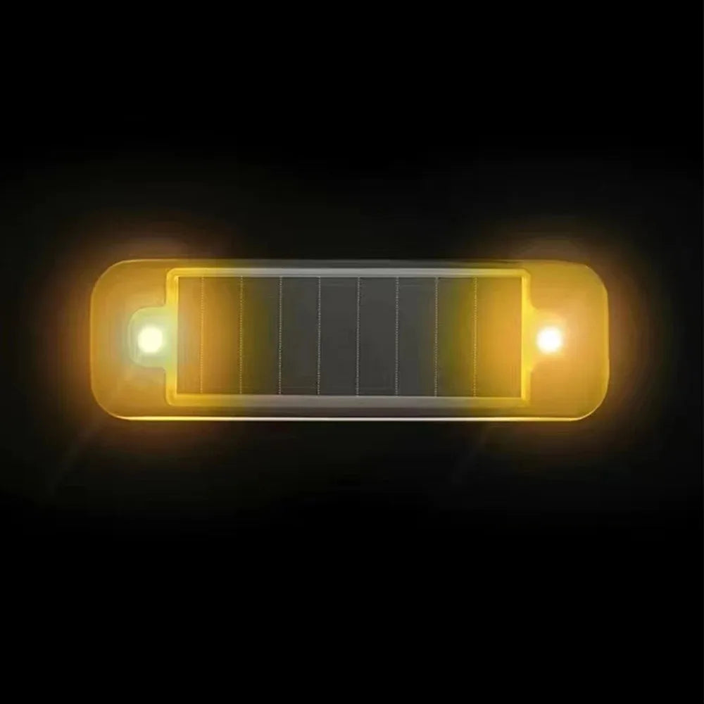 1-10PCS Solar Car Mini Warning Light Wireless Mini LED Flashing Anti-Theft Alarm Lamp for Night Security Parking Protection