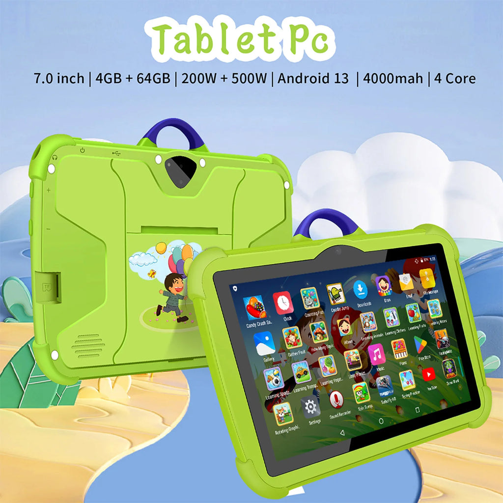 New 7 Inch Kids Tablet Quad Core 4GB RAM 64GB ROM Google Play Android Tablets WiFi Bluetooth Cheap And Simple Children's gifts