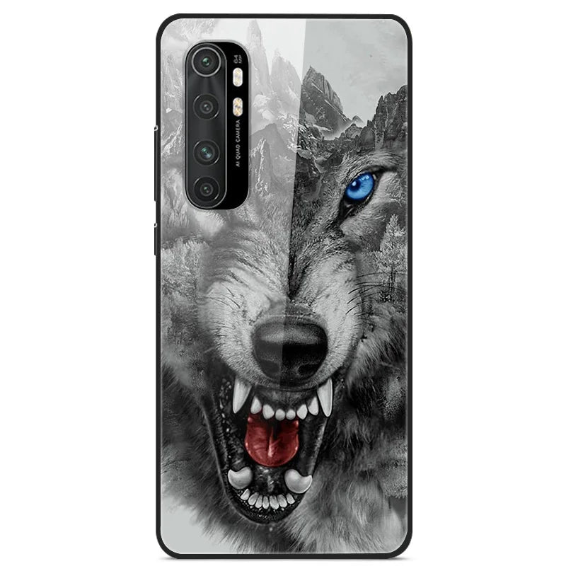 For Xiaomi Mi Note 10 Lite RU 6 GB 128 GB Case Tempered Glass Hard Back Cover For Xiaomi Mi Note 10 Lite Case Note10 Lite Fundas