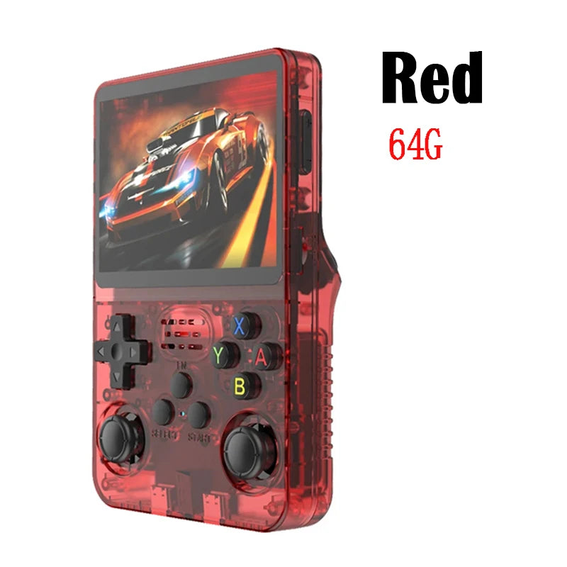 128G Open Source R36S Retro Handheld Video Game Console Linux System 3.5 Inch IPS Screen Portable Pocket Video Player 64GB Games