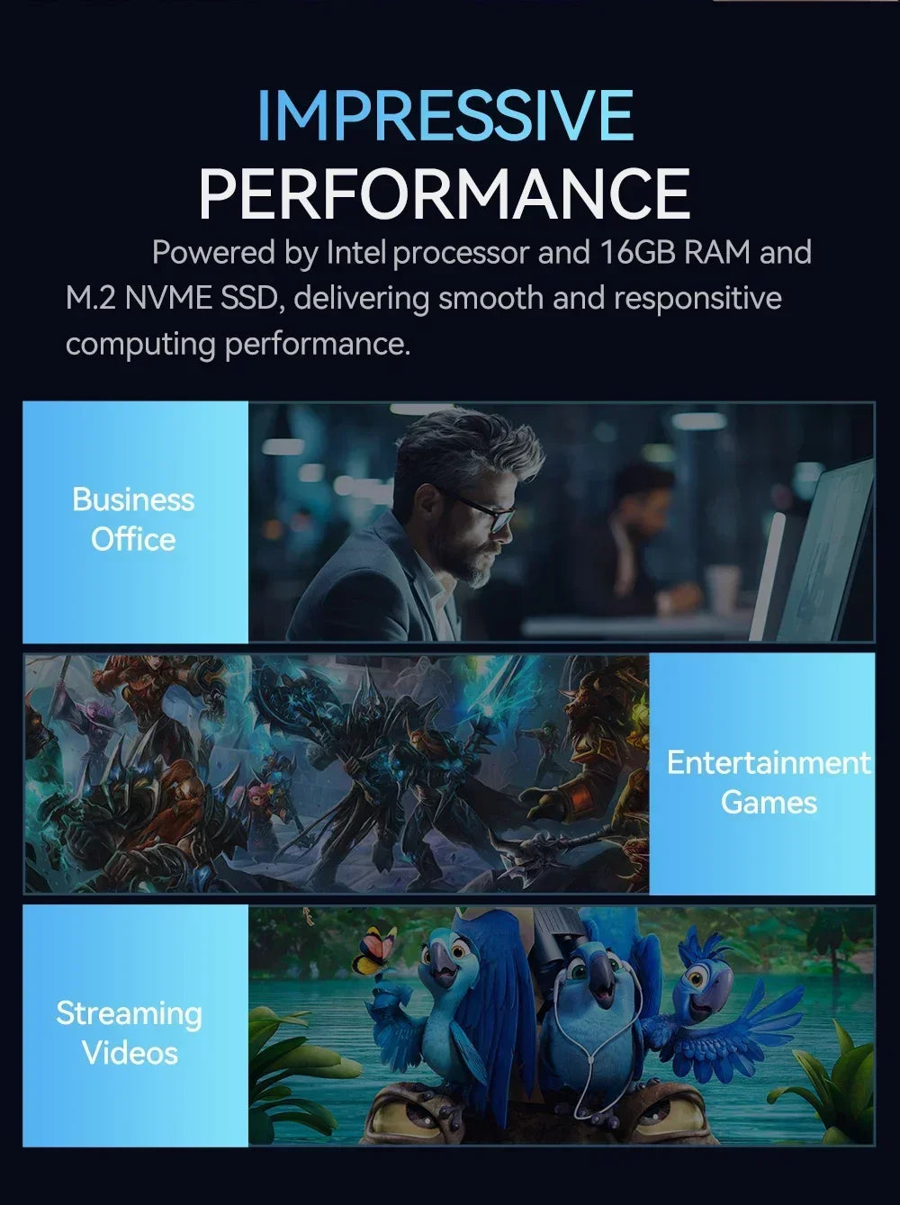 2025 New Windows 11 Intel N5095A/I9-8950HK Office/home Use Desktop Computer BT5.2 Mini PC 16GB 2TB SSD Portable Gaming Mini PC