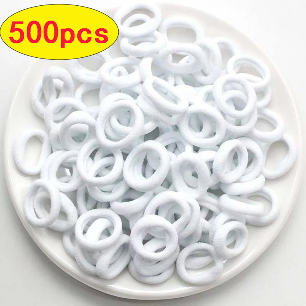 50/100/200pcs Women Girl Mixed Colors Hair Bands Basic Hair Ties Elastic Headband Simple Hair  Accessories Ponytail Holder