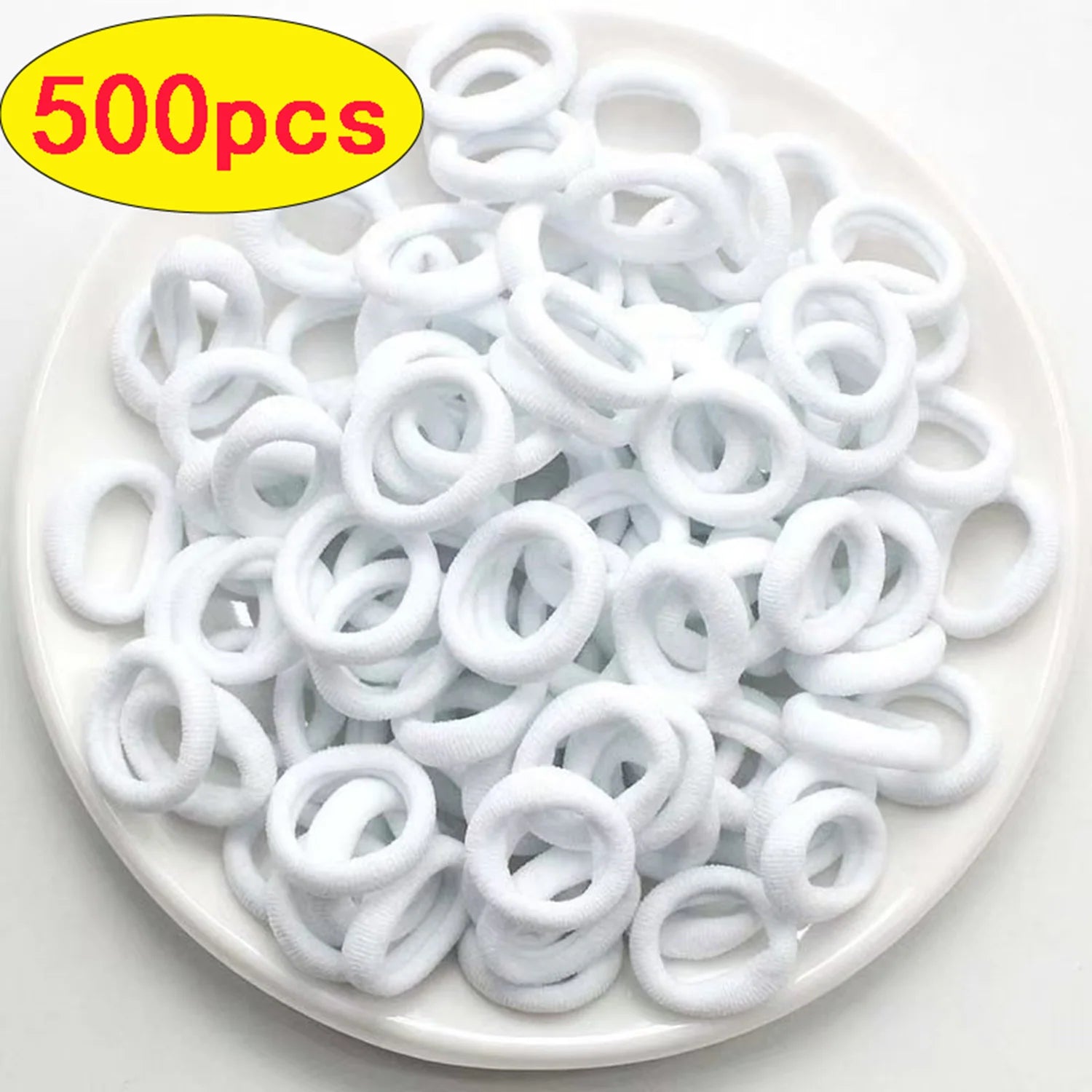 50/100/200pcs Women Girl Mixed Colors Hair Bands Basic Hair Ties Elastic Headband Simple Hair  Accessories Ponytail Holder