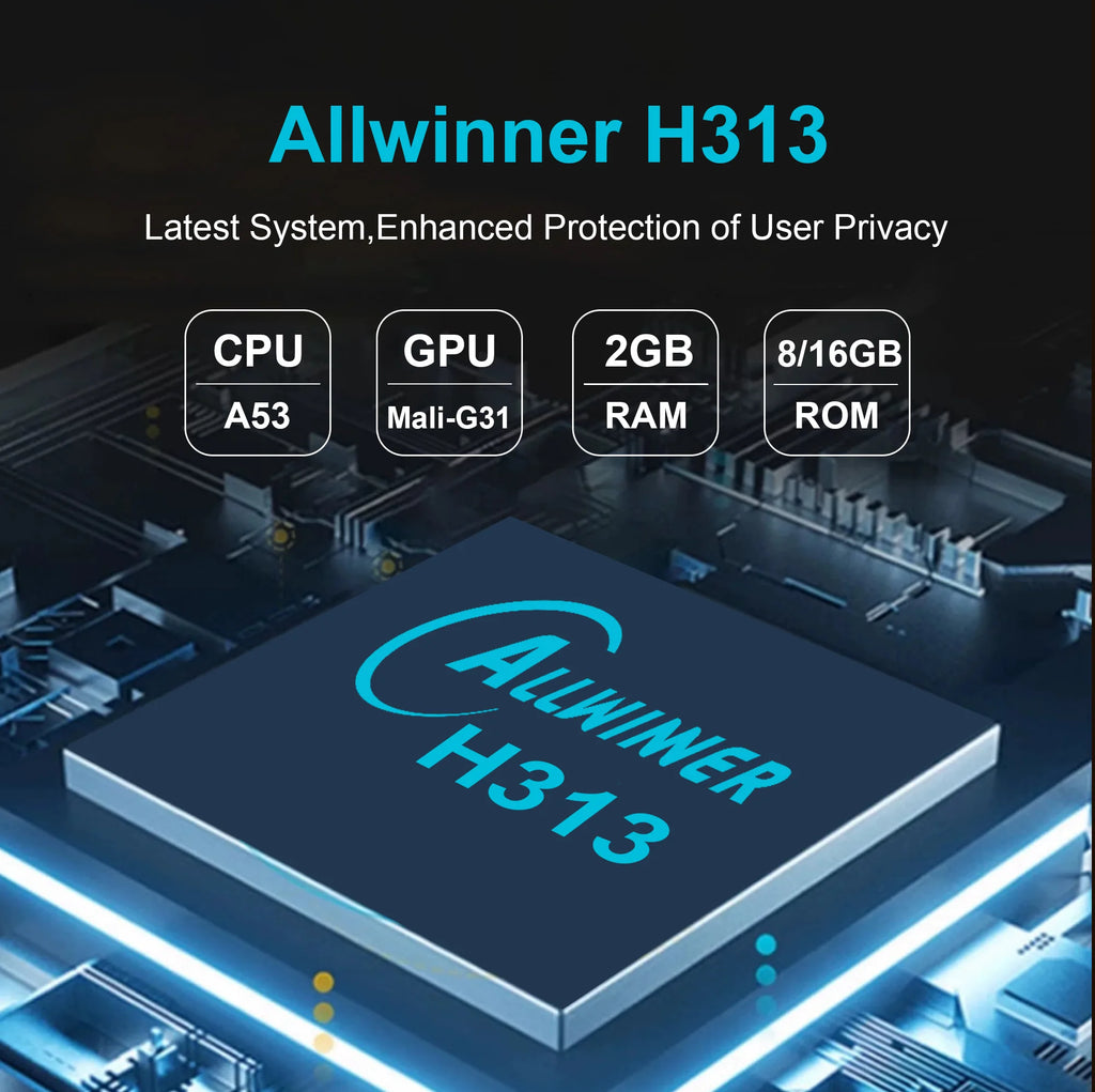 Mortal T1 WIFI6 Smart TV Box Android 14 AllwinnerH313 Home Theater 2G8G16G Bluetooth Support 4K Free & Live TV Set Top Box