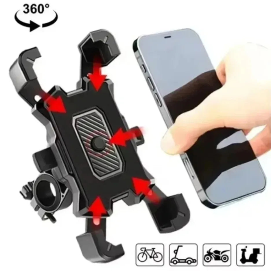 360° Rotatable Electric Bicycle Phone Holder for iPhone Riding MTB Bike Moto Motorcycle Stand Bracket Non-slip Cycling