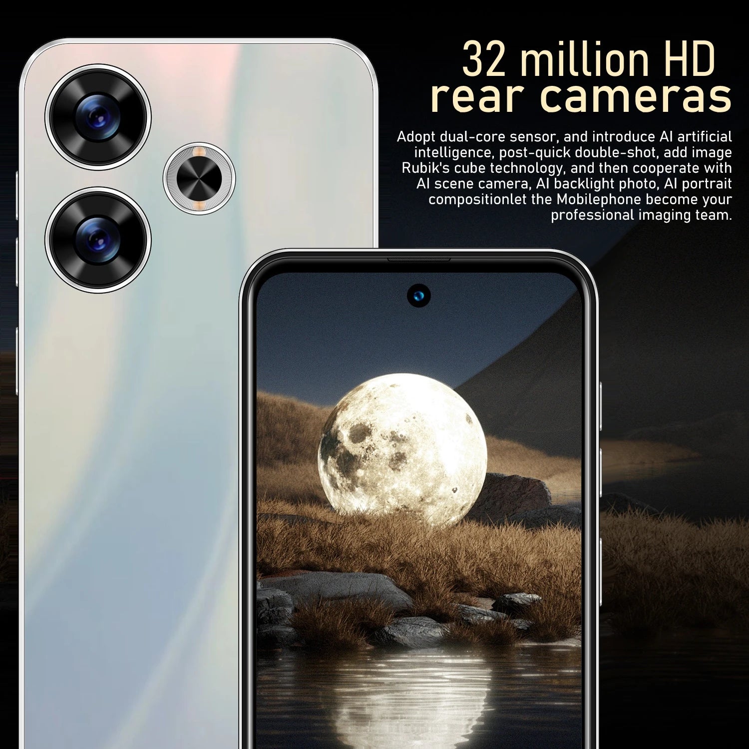 FUFFI X6 Pro Smartphone Android,6.56 inch,8+256GB ROM,16+32MP,Dual SIM,Mobile phone,Google Play,5500mAh,Celulares，cellphone