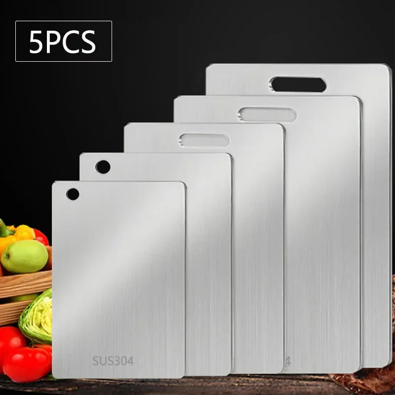Stainless Steel Panel and Chopping Board Kitchen Household Thickened Double Sided Cutting Board Block Kneading Dough Boards
