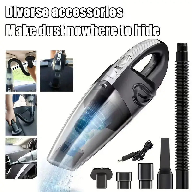 Portable Wireless Vacuum Cleaner Powerful Suction Rechargeable Handheld Vacuum Cleaner Quick Charge for Car Home Pet Hair