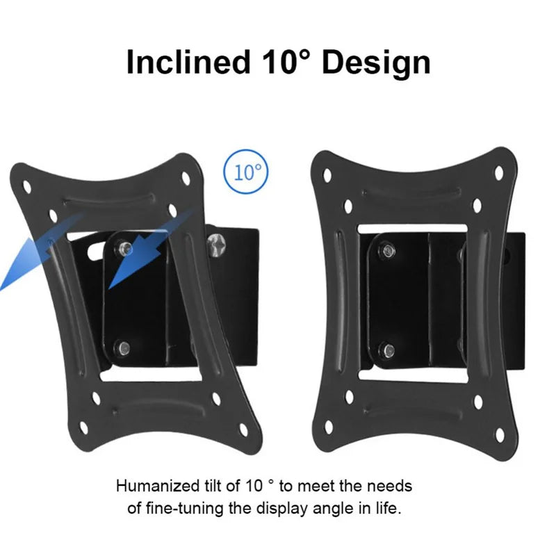 Universal TV Wall Mounted Bracket  75/100mm pitch Fixed Flat TV Frame Stand Holder Tilt Angle for 14-26inch LCD LED Vesa Monitor