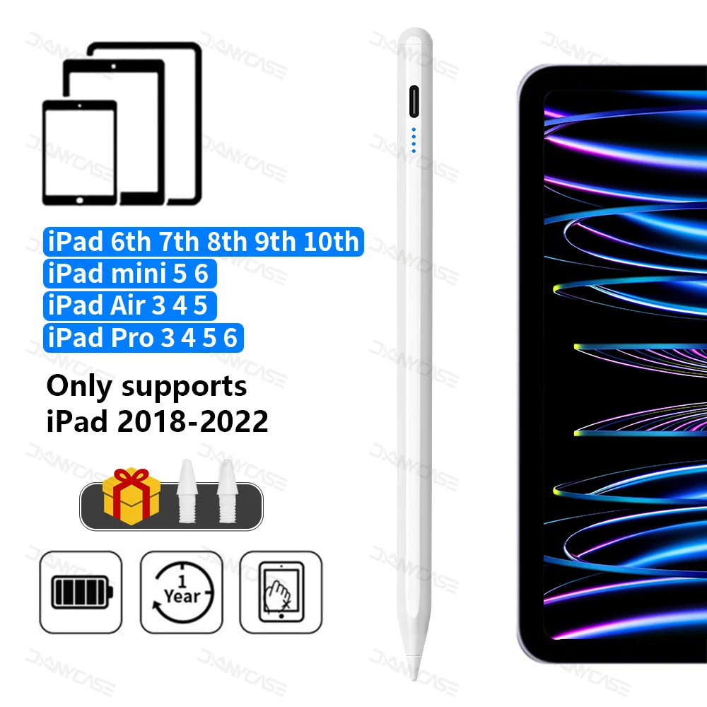 For Apple Pencil Palm Rejection Power Display Ipad Pencil Pen For iPad Accessories 2022 2021 2020 2019 2018 Pro Air Mini Stylus