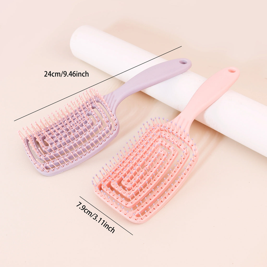 1PCS tangled hair brush, dual-purpose dry and wet, women's bent hair brush, long, thick, thin, and curly, for daily hair care