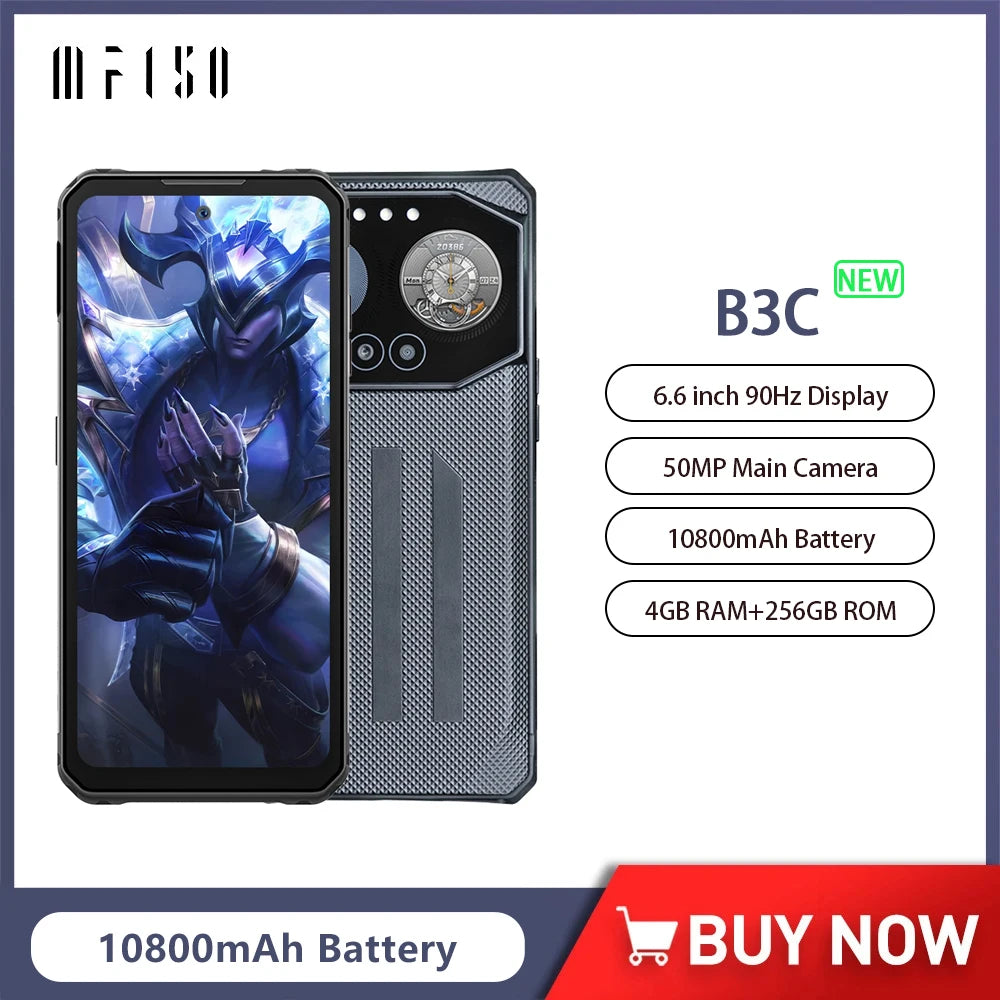 IIIF150 B3C Ultra-Thin Rugged Machine Dual Display 4GB RAM+256GB ROM 50MP Camera 10800mAh 6.6 Inch 90Hz Cellphone Android 14