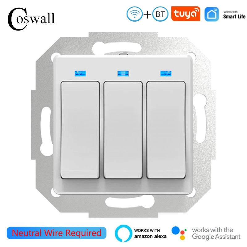 COSWALL DIY Module WIFI / Zigbee Smart EU Wall Socket With PD 20W Type-C & A Dual USB Fast Charger With Power Monitoring Alice