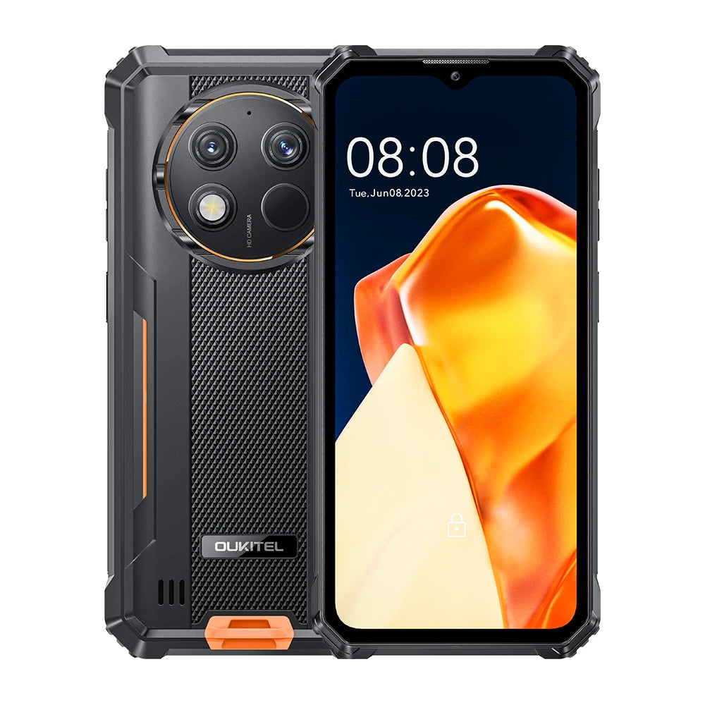 Oukitel G1 Rugged Smartphone Android 14 6.52‘' HD+ 10600mAh 6GB RAM+256GB ROM T606 Octa-core 48MP Camera Cellphone NFC