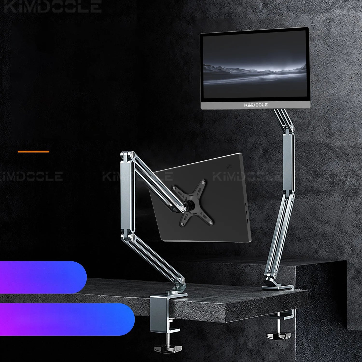 Long Arm Stand For Monitor Stand iPad Galaxy Xiaomi Tablet Kindler Tablet Desk Holder Magnetic Bed Phone Stand  Clip Mount