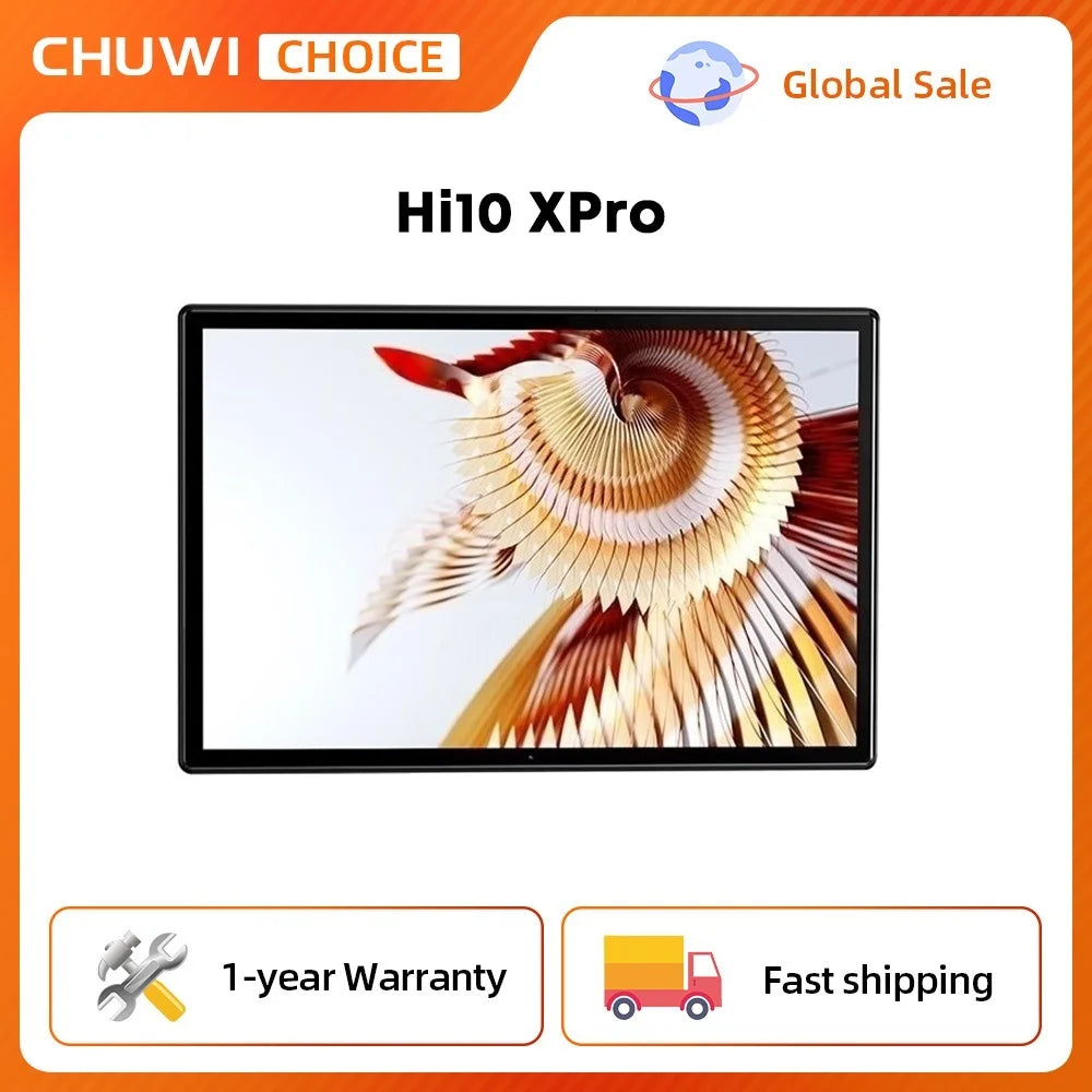 CHUWI Hi10X Pro Tablet PC 10.1 Inch 800*1280 IPS Screen 4G LTE Unisoc T606 4GB RAM 128GB ROM 2.4G/5G Wifi Android 14 Tablets