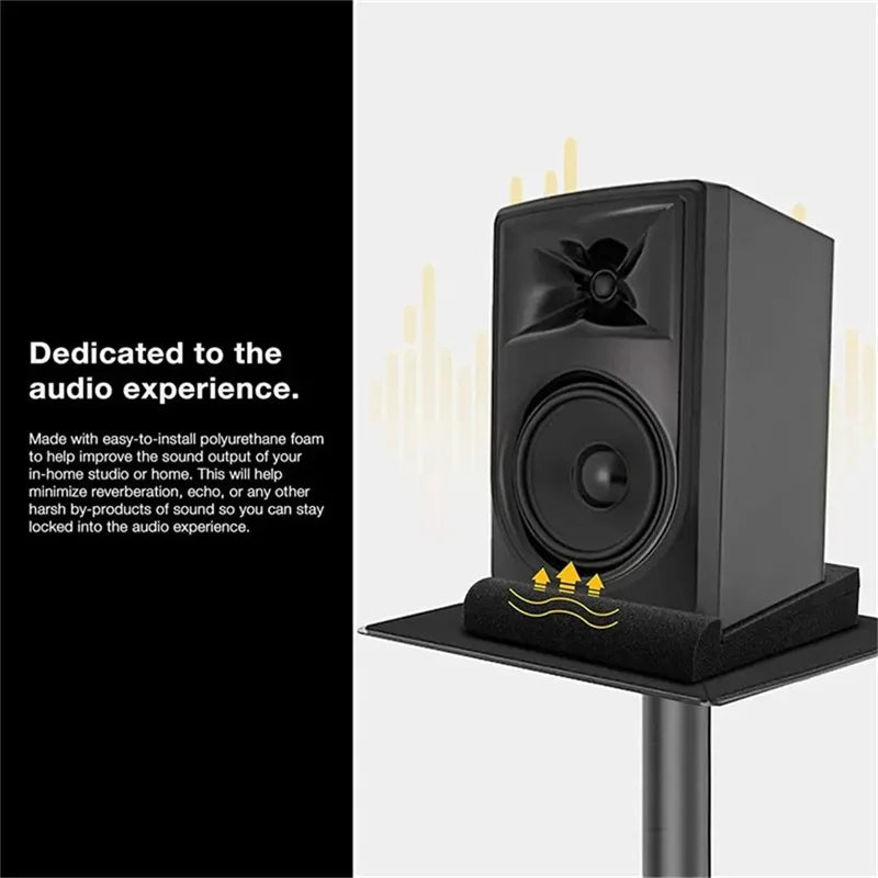 1 Set Studio Monitor Isolation Desktop Speaker Acoustic Foam Pads High-density Sponge Blocks Sound Insulation Cotton Accessories