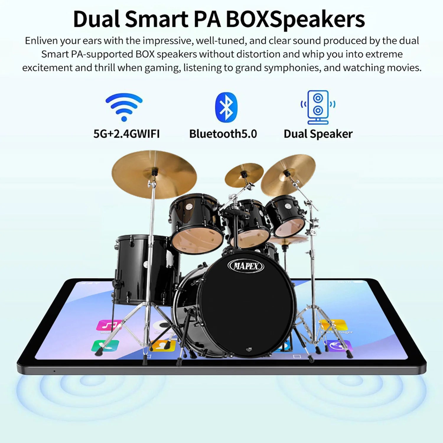 11 Inch Android Tablet 12GB+128GB Octa-Core 7000mAh Android 14 Google Play 4G LTE Phone Call 5G WiFi Global Version Tablet PC