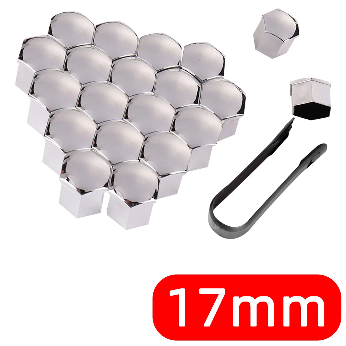 20Pcs Car Wheel Nut Caps Auto Hub Screw Cover 17mm 19mm 21mm Bolt Rims Exterior Decoration Special Socket Protection Dust Proof