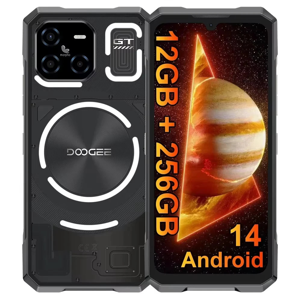 DOOGEE Blade GT 32GB(12+20) 256GB LED Light Effect 5G Smartphone 6.72'' FHD+ 120Hz 5500mAh 48MP Android 14 Cellphone