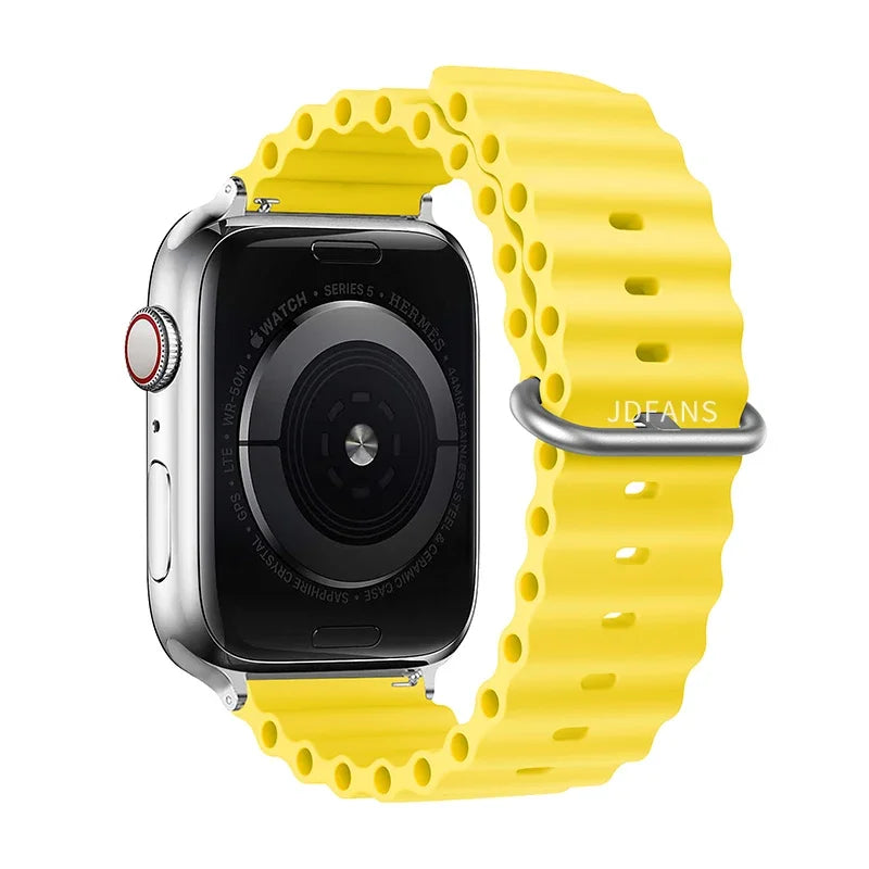 Ocean strap For Apple Watch Ultra 2 Band 49mm 10 9 8 7 45mm 41mm Silicone Bracelet Wristband iWatch 6 5 4 3 SE 44mm 40 42mm band