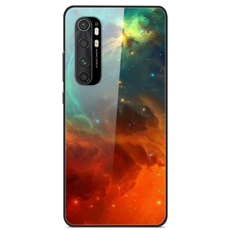 For Xiaomi Mi Note 10 Lite RU 6 GB 128 GB Case Tempered Glass Hard Back Cover For Xiaomi Mi Note 10 Lite Case Note10 Lite Fundas