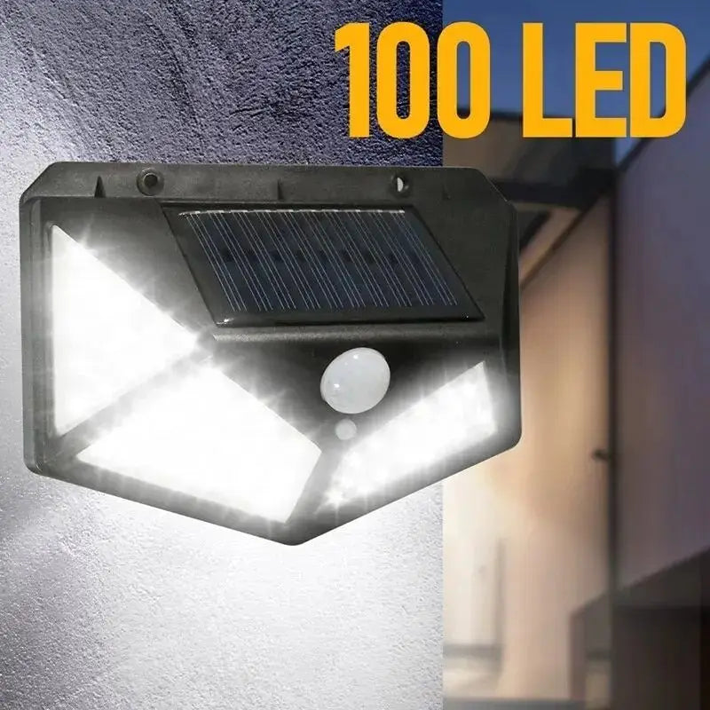 1/2/4/6Pcs 100 LED Wall Lights Outdoor Solar Lamp PIR Motion Sensor Solar Powered Sunlight Street Light for Garden Decoration