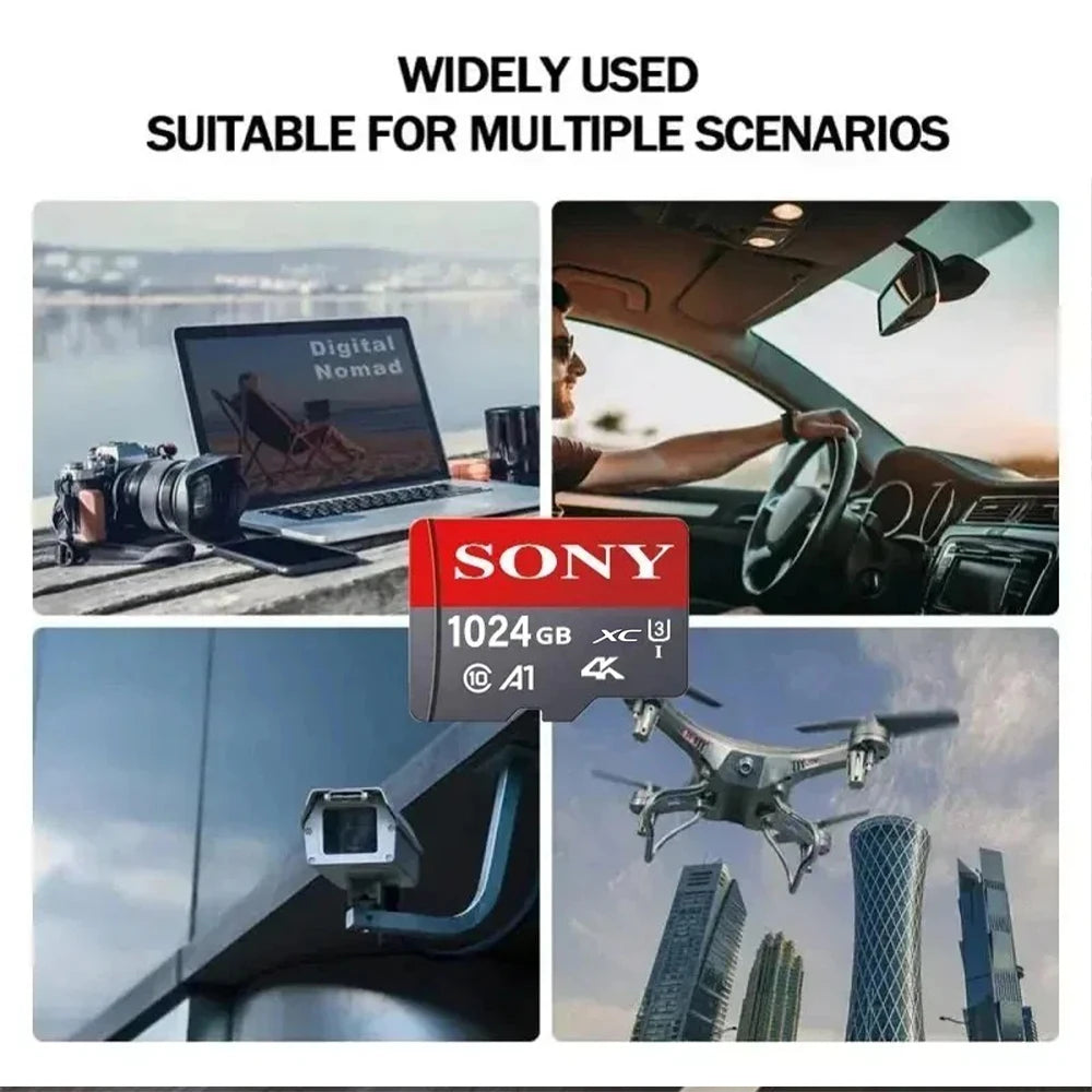 SONY Micro SD TF Card Mini 1TB Memory Card Class 128GB 256GB High Speed Cartao De Memoria Flash Memory TF Mecard C10 For Xiao Mi