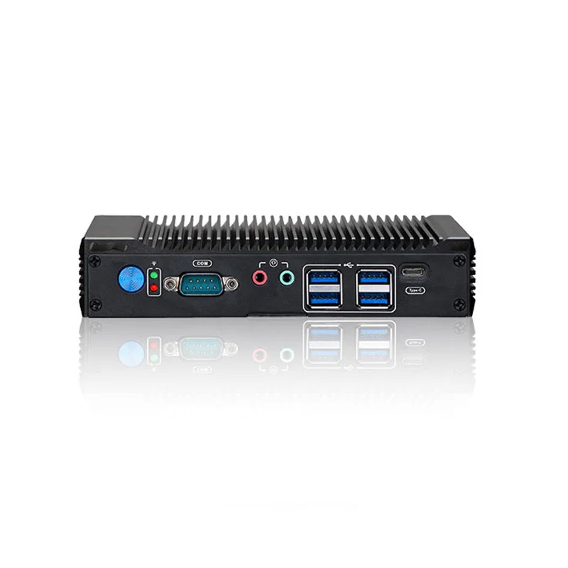 VNOPN  Mini PC 6W Low Power Intel N3160 Quad Core Quad Thread X86 FanlessPC Soft Router 2*1000M Lan Port HD-MI Output Metal Case