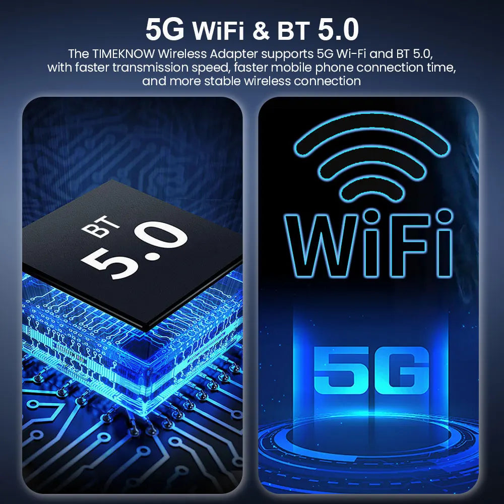 2in1 Wired to Wireless CarPlay Android Auto Adapter for OEM Car Stereo With USB Plug and Play