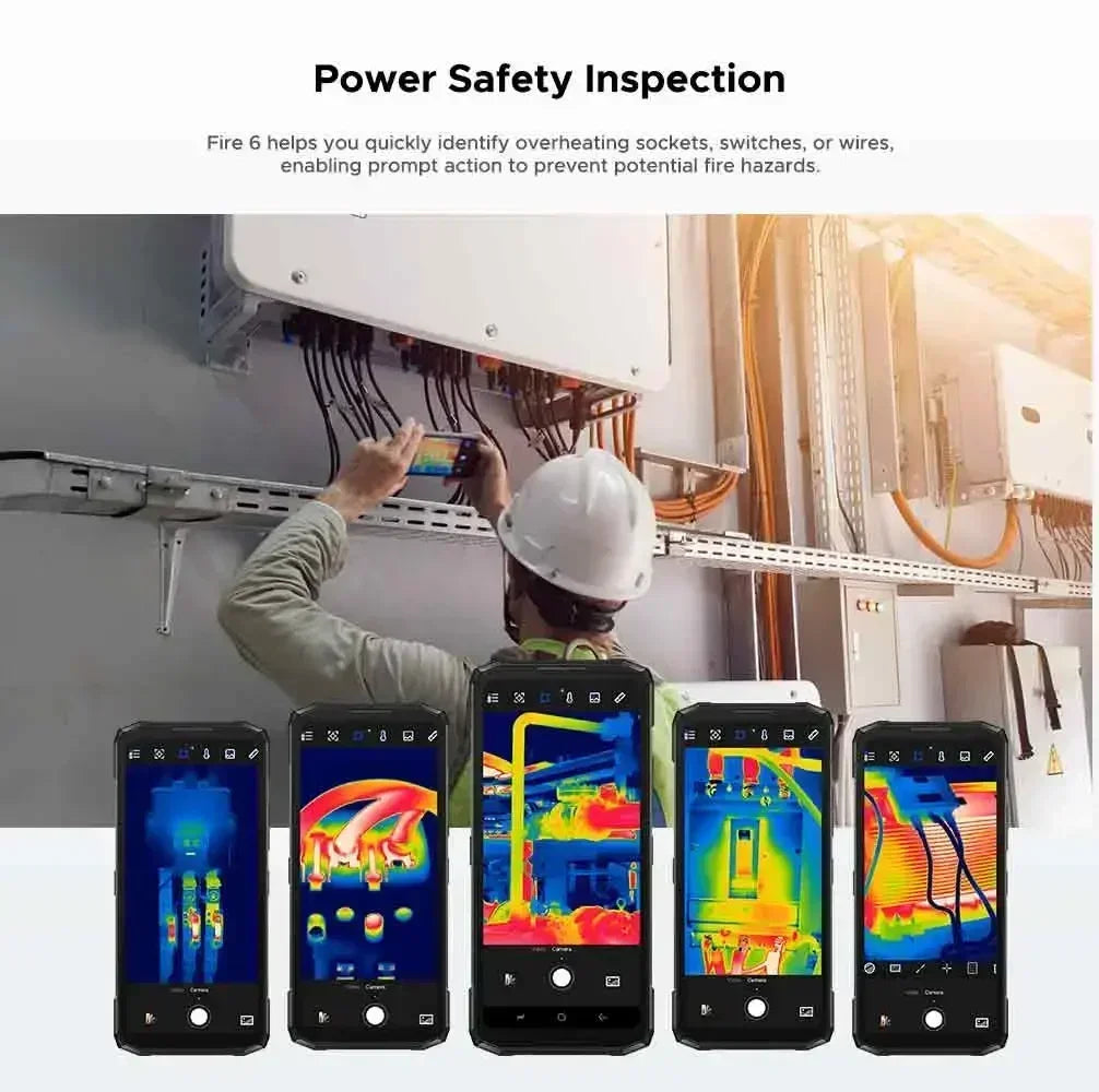 DOOGEE Fire 6 Thermal Imaging Rugged Smartphone 16GB(6+10) 256GB 6.56" Display 50MP Camera 10400mAh/18W Android 14 Cellphone