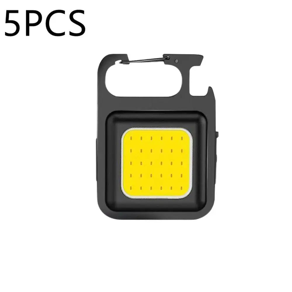 COB Keychain Work Light - 1/2Pcs Mini Emergency Flashlight with Keychain Design