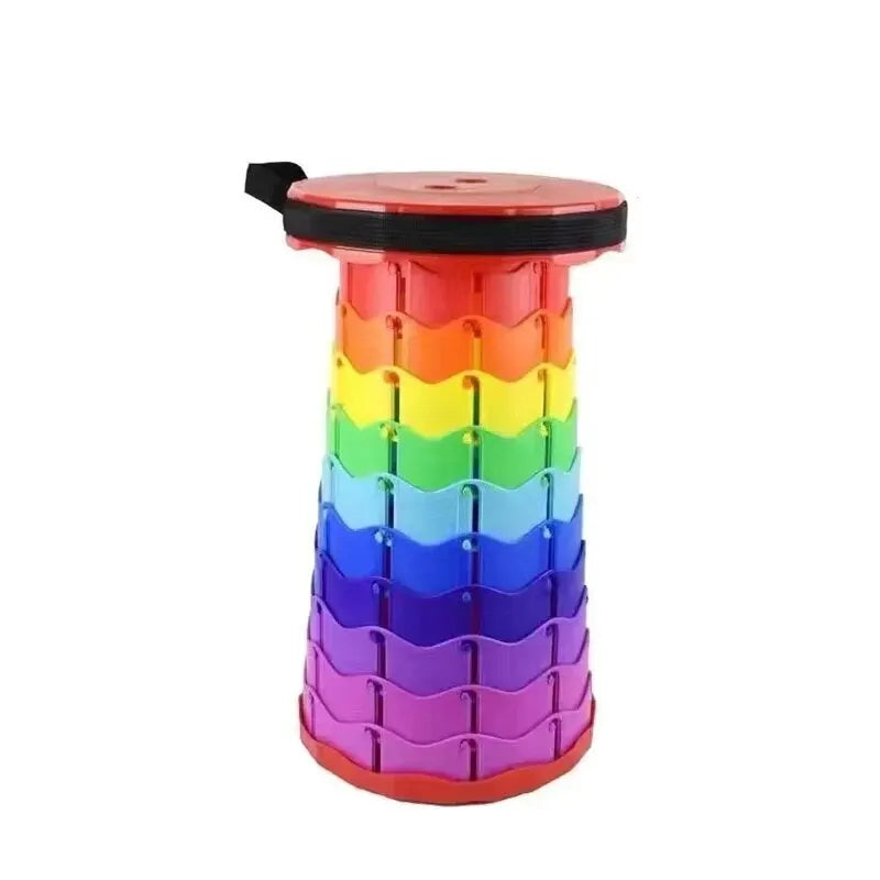 Folding Stool Outdoor Portable Chair Retractable Adjustable Bench Camping, Fishing Multi-scene Applicable