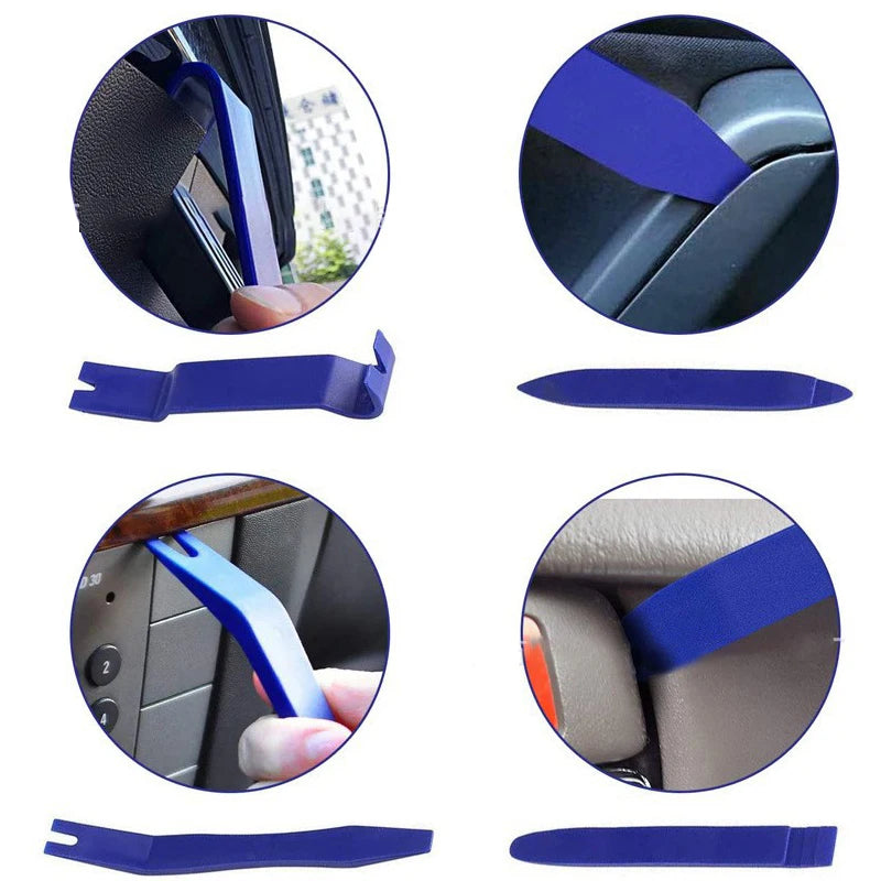 Car Panel Removal Set 5-Pcs Multifunctional Without Scratches Disassembly Panel And Audio Auto Door Trim Removal Tool Kit Blue