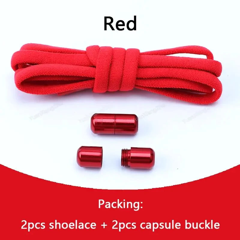 Elastic No Tie Shoelaces Semicircle Shoe Laces for Kids and Adult Sneakers Lazy Shoelace Quick Put on And Take Off Shoe Strings
