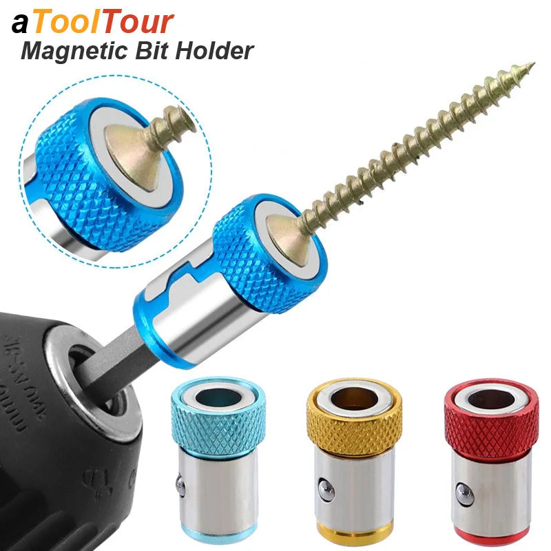 Clearance_Magnetic Ring Cross Phillips Screwdriver Bit Holder 6.35mm 1/4 Universal Alloy Anti-corrosion Strong Magnetizer Power