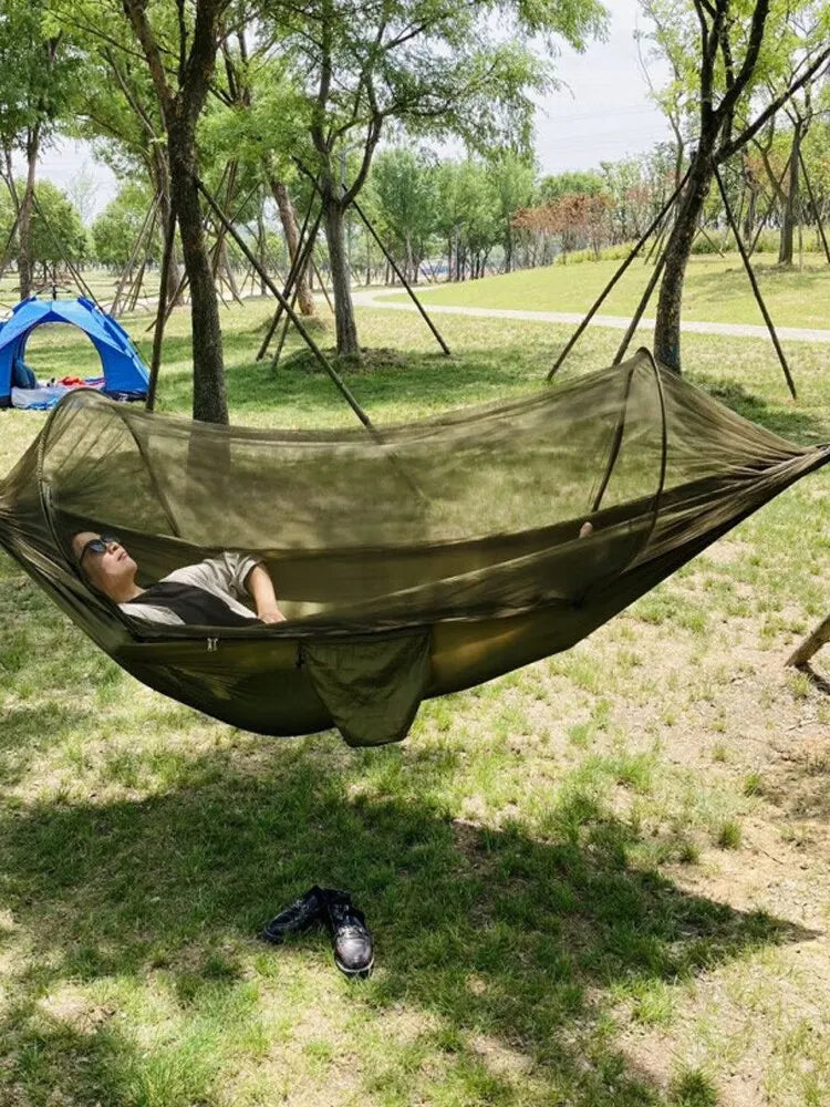 Outdoor Camping Hammock Hanging Bed with Mosquito Net