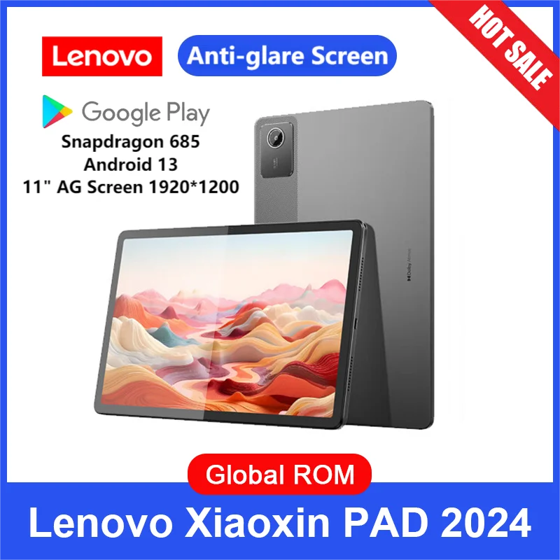 Global ROM Lenovo XiaoXin Pad 2024 Tablet AG Screen 8GB 128GB Pads Qualcomm Snapdragon 685 Octa Core 11" WIFI 8MP Cam7040mAh 20W