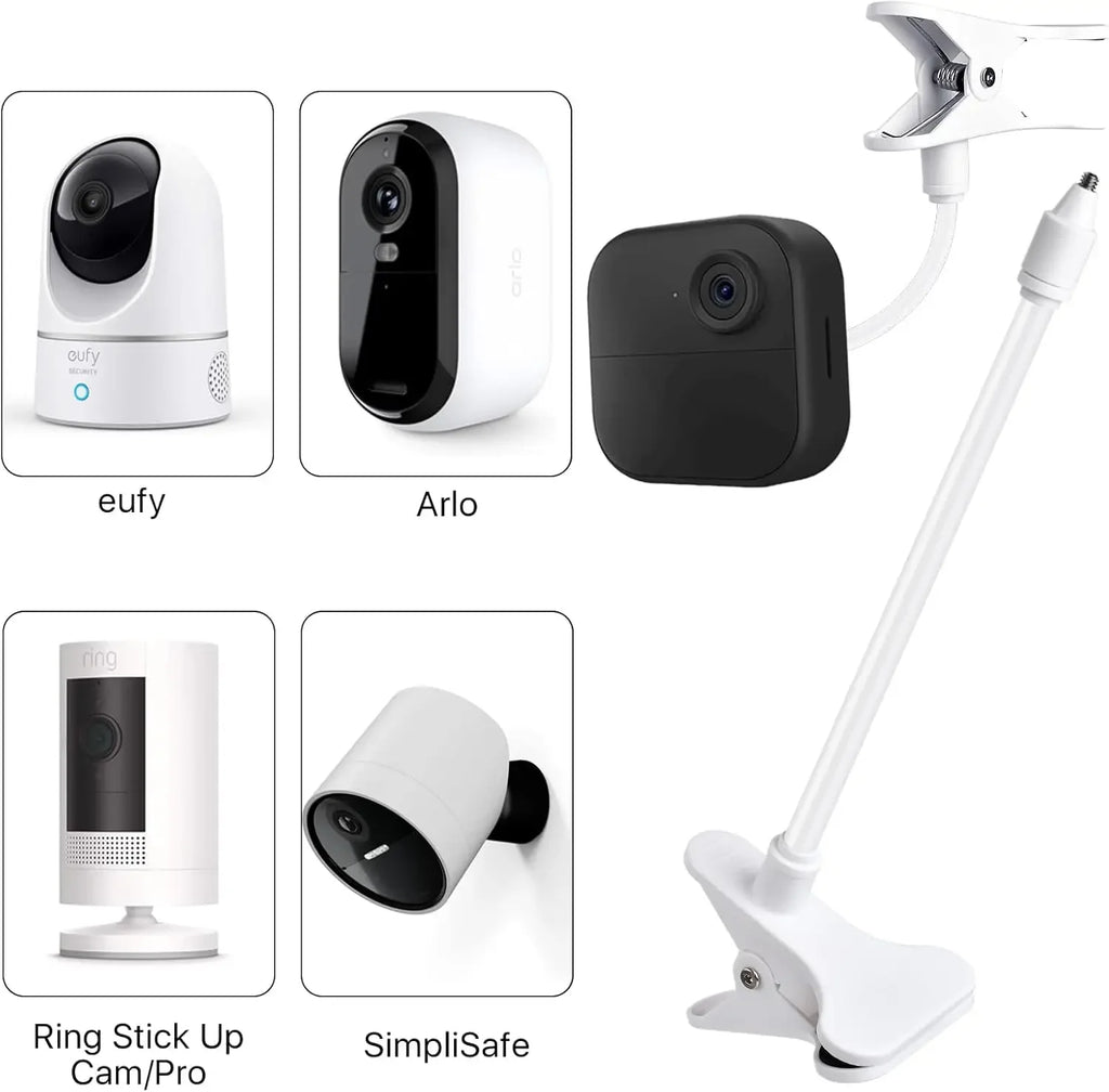 No Punch Portable Clip Mount Webcam Stand For Baby Bed Monitor Camera Holder Home Flexible Twist Mounting Kit Attaches to Crib