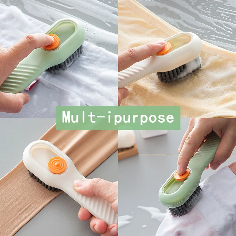 Cleaning Brush Soft Bristled Liquid Shoe Brush Long Handle Brush Clothes Brush Shoe Clothing Board Brush Household Cleaning
