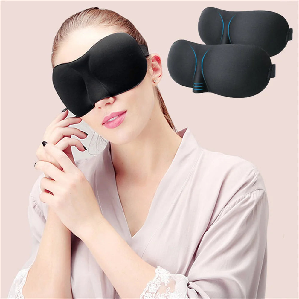 Breathable 3D Sleeping Eye Mask Strong Blackout Eye Mask Eye Mask Soft Portable Blindfold Travel Eyeshade for School Home Office