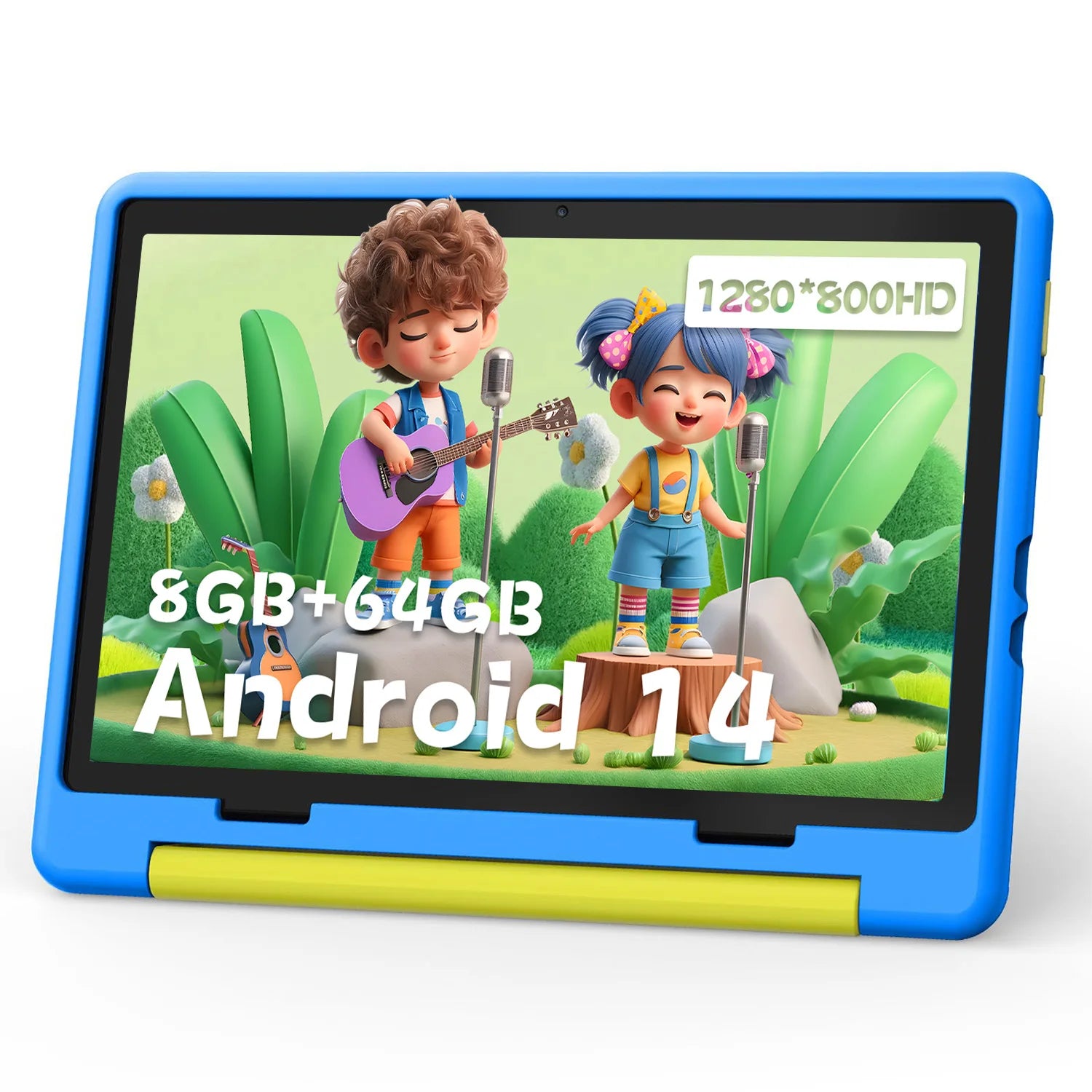 Kid Tablet 10 Inch Android 15 Octa Core 14GB RAM 64GB ROM 128GB Expandable 5000mAh WiFi Bluetooth Children's Gift Kids Software