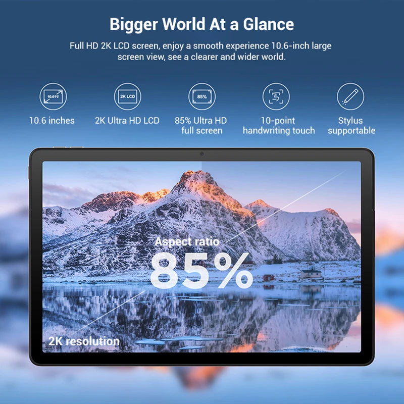 Original Lenovo K10 Pro 10.6 inch 4G WiFi Tablets PC 6GB 128GB Android 12 Qualcomm 6225 Octa Core Support Face Identification