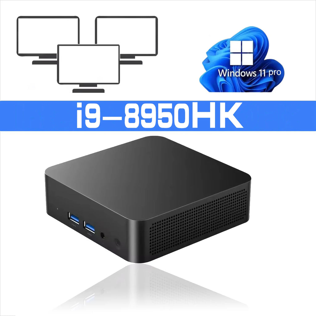 Mini PC Intel Core i9 8950HK Processor 16GB DDR4 512GB 1TB 2TB SSD Windows 11 pro With WIFI6 BT5.2 MiNi Computer PC Desktop