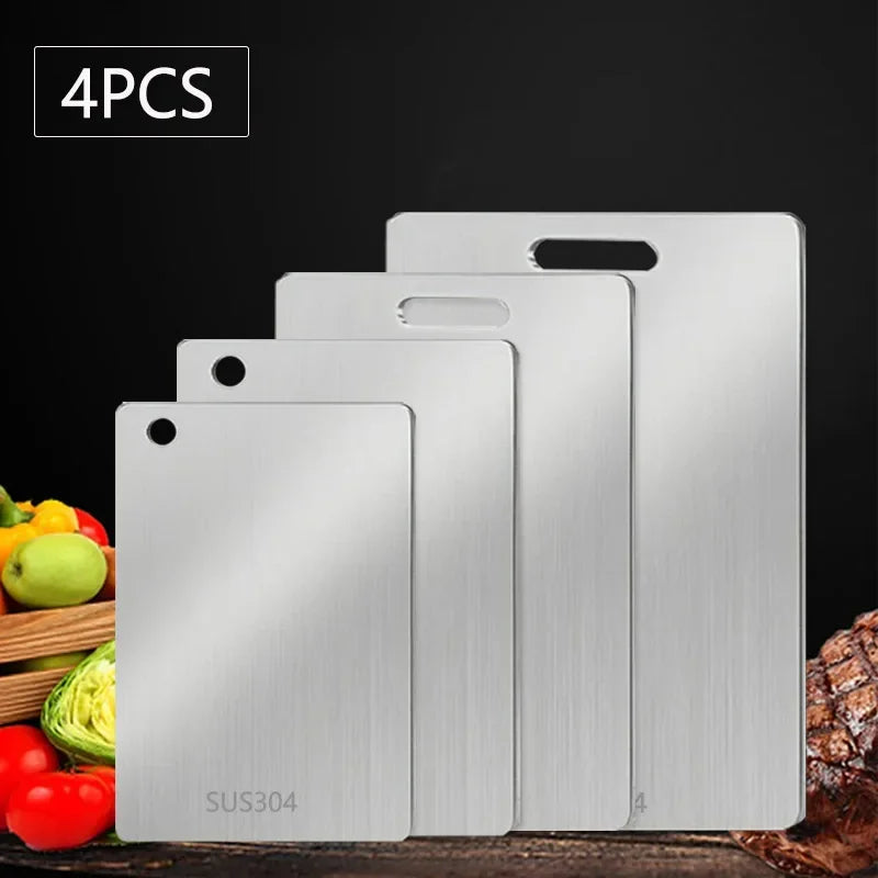 Stainless Steel Panel and Chopping Board Kitchen Household Thickened Double Sided Cutting Board Block Kneading Dough Boards