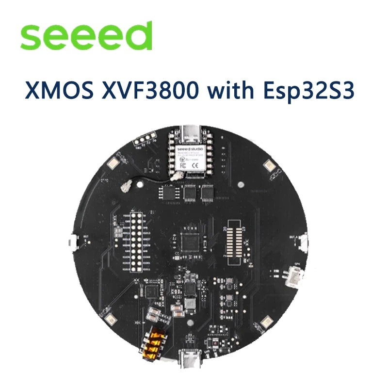 Seeed ReSpeaker Series Mic Array V3.0/USB Mic Array XVF3000 XMOS XVF3800 ESP32S3 AI-powered Optional,4-Mic Array for Clear Voice