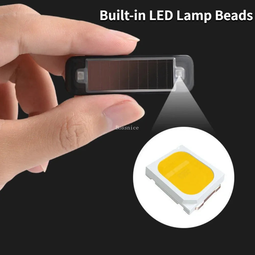 1-10PCS Solar Car Mini Warning Light Wireless Mini LED Flashing Anti-Theft Alarm Lamp for Night Security Parking Protection