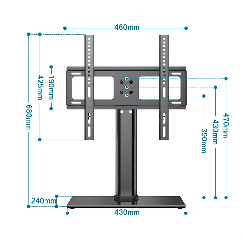 BEISHI Rack Monitor Stand Adjustable VESA 600-400mm up to 40kg 32‘’-55‘’ Monitor Tablet Free Standing Profile Desk Mount